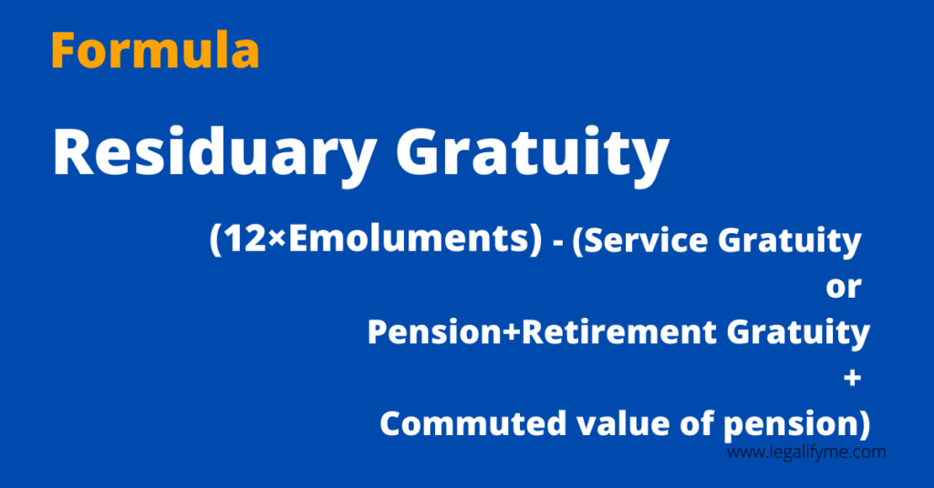 formula for Residuary Gratuity